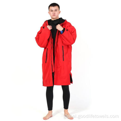 Waterproof Dry Surf Changing Robe waterproof coat fleece lining dry surf changing robe Factory